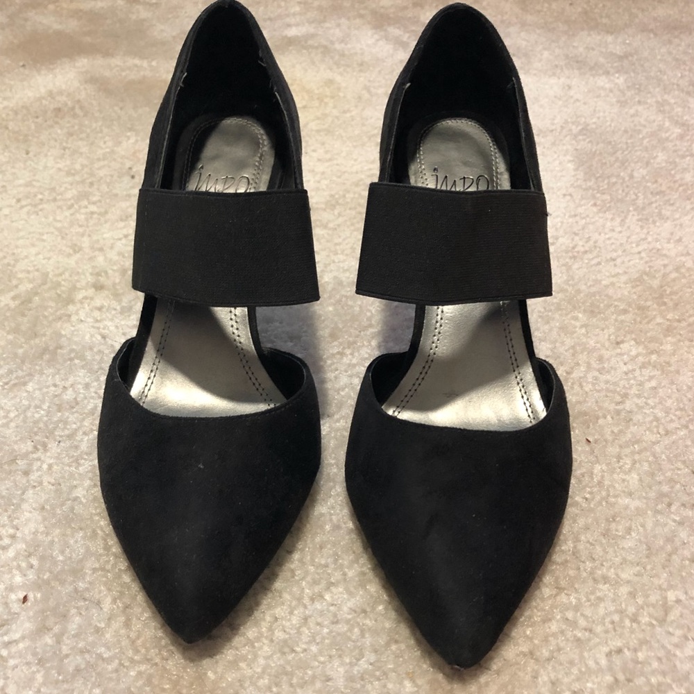 Impo Black suede pumps, Mary Jane strap